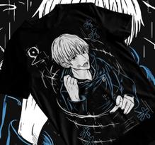 Inumaki Toge T-Shirt Jujutsu Kaisen Megumi Fushiguro Satoru Gojo Shirt Soft Tee Women Clothing Graphic T Shirts Vintage Y2K Top S gray