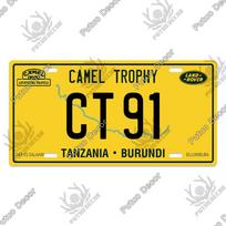 Putuo Decor Camel Trophy Vintage Metal Sign License Plate Plaque Metal Vintage Wall Decor for Garage Racing Car Club Home Decor 30x15cm white
