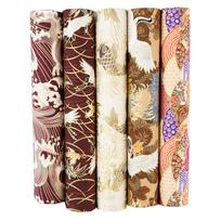 5PCS 25 x 25cm/50 x 50cm Squares Cotton Craft Japanese Fabric Cloths for DIY Bundle Patchwork Quilting Sewing Artcraft 5PCS of 25x25cm beige