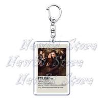 The Vampire Diaries Twilight Keychain for Accessories Damon Stefan Salvatore Elena Bella Swan Edward Cullen Key Chain Keyring white