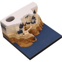 2026 Treehouse 3D Pop-up Sticky Notes, Creative Gradient Tearable Birthday Gift, TIKTOK-Inspired Style. 230 pages beige