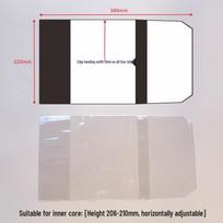 Transparent Waterproof PVC Book Cover for A6/A5 Planner Notebook - Protective Student Cover Model 1 white