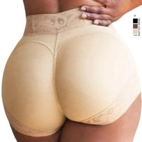 Women Lace Seamless Tight Body Shaping Butt Lifter Shapewear Pants XXXL smėlis