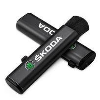 Įtraukiama automobilio valymo šepetėlis Interjero prietaisų skydelio dulkių šalinimo įrankiai Skoda Octavia Superb Rapid Kodiaq Karoq Fabia Kamiq RS gray