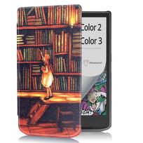 Dėklas Pocketbook Inkpad Color 2/Color 3 7,8 colio, lengvas, plonas, atsparus smūgiams, pagamintas iš aukščiausios kokybės odos, su automatinio miego funkcija InkPad Color 3 black