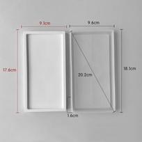 Tray Epoxy Resin Silicone Mold DIY Large Rectangle Tea Plate Coaster Resin Mold For Home Decoration Craft Making Art Supplies white