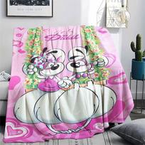 Diddl spausdintas flanelinis pledas, minkštas užklotas miegamojo sofai, skalbiamas, gerbėjų atributika, puiki dovana. 80cmx120cm beige