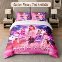Taylor Swift 3Pcs Bedding Set, Personalized Custom Name Text, 1 Duvet Cover & 2 Pillowcases For Bedroom 180cmx210cm