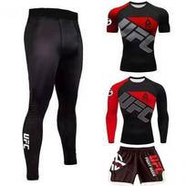 MMA Training Suit Boxing Gear Combat Sportswear Men Women Lightweight Stretch Athletic Uniform Kids 2XL Recommended Height 130cm black