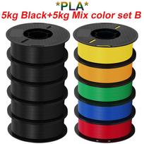 KINGROON 10KG PLA gija PETG 3D gija 1.75mm 3D spausdintuvui Gijų rinkinys Mišrios spalvos FDM spausdinimo medžiaga Greitas pristatymas