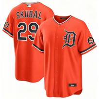 Mens Detroit Tigers Embroidered V-Neck Baseball Hoodie Sweatshirt Loose Fit Sportswear Casual Wear Small