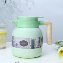 Insulation Pot Braised Teapot Large Capacity Coffee Pot Office Household 304 Stainless Steel Vacuum Braised White Tea Kettle 1000ML žalia
