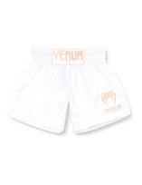 VENUM Muay Thai Shorts Classic x Martial Arts (White Gold) //Kickboxing Trunks, Sportswear, (XL) white