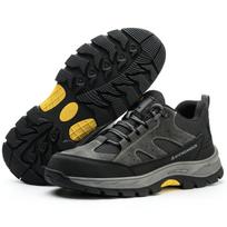 Oulylan Antiskid Round Toe Safety Boots Men Anti-Smash Work Shoes Wear Resistant Labor Footwear For Working Large Size 39 To 48 48 black