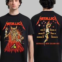RETAS! Metallica M72 Pasaulinis Turas Australija Ir Naujoji Zelandija 2025 Marškinėliai KARŠTAS NAUJAS Unisex Marškinėliai XXXL brown