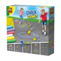 Lauko žaidimų su kreidelėmis rinkinys SES Creative Chalk Games 5-in-1