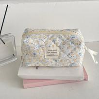 Corduroy Floral Cute Makeup Bag for Women Large Capacity Toiletry Pouch Cute High Quality Cosmetic Organizer Storage Case gray