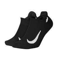 Nike Casual Sports Breathable Running Socks Couple Style 2 Pairs Black Men's SX7554-010 M black