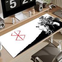 Guts kardas anime Berserk pelės kilimėlis Anime Berserk pelės kilimėlis Stalo kilimėlis su dirželiu Žaidimų priedai Prime Gaming XXL klaviatūros kilimėlis 800x400x2mm beige
