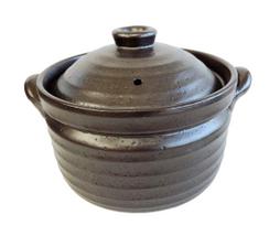 IH-compatible earthenware pot, IH multi-purpose rice cooker, 4-cup capacity (double lid). gray