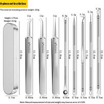 Ingrown Hair Tweezers Kit Acne Blackhead Removal Needles Easy Use Deep Cleansing Tool for Beginner Skincare Use A40 white