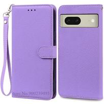 Pixel 8/8Pro/8A dėklas Google Pixel 8 Pro dėklui Piniginė Knyga Odinis viršelis Google Pixel 8A dėklui Telefono dėklas Coque Fundas For Pixel 8A purple