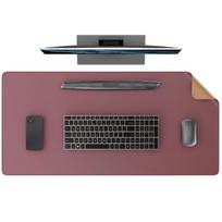 Dual Sided Desk Mat,Leather Desk Pad,Black Cork Desk Mat Protector,Large Mouse Pad,Desk Writing Pad for and Home 80x40 cm