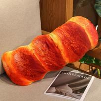 Realistic Bread Plush Pillow Set Croissant Baguette Dog Sofa Decor Soft Comfort Food Themed Cushions For Home Birthday Gift 40cm