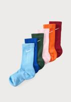 Nike Sportswear Kojinės 'ED ELVD' tamsiai mėlyna / šviesiai mėlyna / tamsiai žalia / oranžinė / rožių spalva / raudona / balta