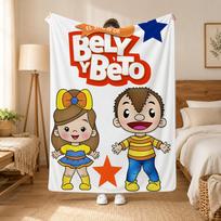 Cartoon Cute B-Bely y B-Beto-O Throw 240g flannel blanket, suitable for sofas, beds, offices,  exquisite gift blankets 100cmx150cm