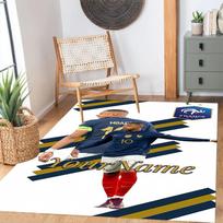 Mbappe 63 Customized Name Area Rug Perfect for Dormitory Entryway Playrooms Dining Room Anti-slip Rug Decorate Offices 60cmx90cm gray