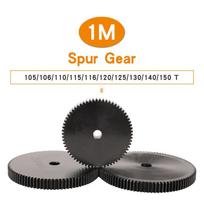 Blackening Motor Gear 1M-105T/110T/115T/120T/125T/130T/140T/150T Teeth Pitch 3.14 mm Total Height 10 mm Carbon Steel Flat Gear 1M150T (Bore 12 mm)