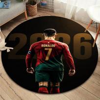 CR7 Cristiano Ronaldo Round Area Rug,Carpet Rug for Living Room Bedroom Sofa Playroom Decor,Non-slip Floor Mat 150cmx150cm