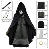 Žaidimas Elden Ring Melina Cosplay Kostiumas Apsiaustas Suknelė Diržas Anime Uniforma Kostiumas Pilnas Komplektas Suaugusiems XXL black