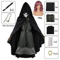 Žaidimas Elden Ring Melina Cosplay Kostiumas Apsiaustas Suknelė Diržas Anime Uniforma Kostiumas Pilnas Komplektas Suaugusiems XXXL black