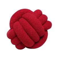 Moderni minimalistinė megzta pagalvė su avies vilnos užvalkalu namų dekoravimui ir sofos komfortui Wine Red,22cm red
