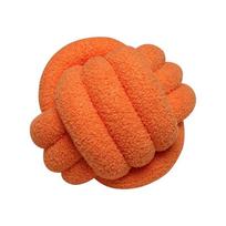 Moderni minimalistinė megzta pagalvė su avies vilnos užvalkalu namų dekoravimui ir sofos komfortui Bright Orange,22cm