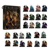 Dragon Fan Collection Christmas Advent Calendar 2026, 2D Flat Acrylic Ornaments, Unique Gifts 24 Days Countdown Gift Box for Kids, Fantasy Lovers B