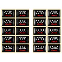10pcs 3D Epoxy Drop Glue Car Emblem Stickers Badge Decoration Decals For  Audi RS Sline A3 A4 B8 8P A5 A1 A6 Q3 Q5 Q7 Accessories