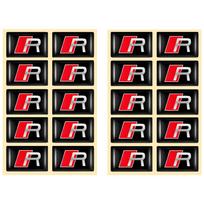 10pcs 3D Epoxy Drop Glue Car Emblem Stickers Badge Decoration Decals For  Audi RS Sline A3 A4 B8 8P A5 A1 A6 Q3 Q5 Q7 Accessories
