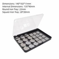 Aluminum Palette Empty Eyeshadow Palette Multi Use Tool Sample Pans Cosmetics Tool Refillable Case Eyeshadow Tray Dispensing Box gray