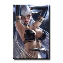 medžio masyvo rėmas Drobė Modernus paveikslas HD spausdinimo žaidimas KDA Evelynn Legends Picture Modular Nordic Home Decor Svetainės sienos meno plakatų rėmelis 40*60cm(with frame)
