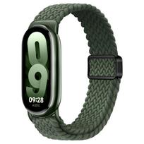 Pintas dirželis Xiaomi Mi Band 8, Elastingas nailoninis Solo Loop, Reguliuojami laikrodžio dirželiai, Magnetinis užsegimas, Correa apyrankė Miband 8 NFC For Xiaomi Band 8 žalia