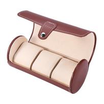 3 Slot Watch Box Travel PU Leather Roll Case Jewelry Storage Collector Organizer ruda