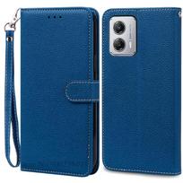 Skirta Motorola G13 dėklas Minkštas piniginės tipo atverčiamas odinis dėklas Skirta Moto G13 dėklas Silikoninis knygos formos dėklas Skirta Motorola G13 dėklas Coque Fundas For Motorola G13 blue
