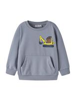 NAME IT Megztinis be užsegimo mėlyna dūmų spalva / ruda / geltona