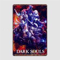 Dark Souls Poster Metal Plaque Plates Customize Club Bar Wall pub Tin sign Posters 20x30cm（7.8x11.8inch） blue