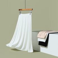 Baltas modalinis ilgas sijonas-pasijonis nuo atidengimo 2XL white