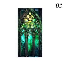 Retro meno stiklo plėvelė Europos stiliaus vitražinis bažnyčios meno privatumo langų lipdukai nepermatoma viešbučio klubo verandos langų dekoravimo plėvelė 40x120cm
