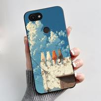Google Pixel 3a minkštas silikoninis juodas dėklas Google Pixel 3a XL elegantiško stiliaus populiarus raštas karpis, tigriukas triušis apvalkalas Google Pixel 3a XL